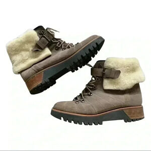 - Fabianelli leather/sterling ankle moto boot size 9.5 {40}